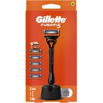 Станок для бритья мужской (бритва) Gillette Fusion5 с 5 сменными картриджами + подставка