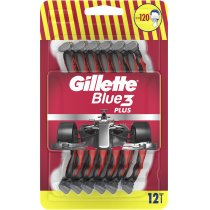 Одноразові станки для гоління (бритви) чоловічі Gillette Blue3 Plus Nitro, 12 шт