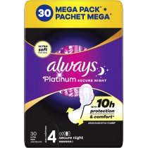 Гігієнічні прокладки Always Platinum Secure Night (Розмір 4) 30 шт