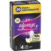 Гигиенические прокладки Always Platinum Secure Night (Размер 4) 20 шт