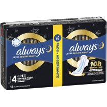 Гігієнічні прокладки Always Ultra Secure Night (Розмір 4) 12 шт