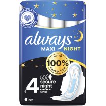 Гігієнічні прокладки Always Maxi Night (Розмір 4) 6 шт