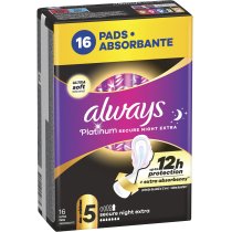 Гігієнічні прокладки Always Platinum Secure Night Extra (Розмір 5) 16 шт