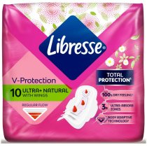 Прокладки гігієнічні Libresse Ultra Normal Wing Aloe Vera & Camomile10 шт.