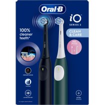 Набір електричних зубних щіток Oral-B iO 2 Ультрачорна та Лісово-Зелена