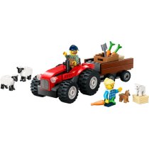 LEGO City Конструктор Красный фермерский трактор с прицепом и овцами 116 дет.