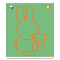 Тетрадь 12 листов, наклонная линия "Miffy" Софт тач, УФ выб