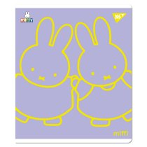 Тетрадь 12 листов, наклонная линия "Miffy" Софт тач, УФ выб