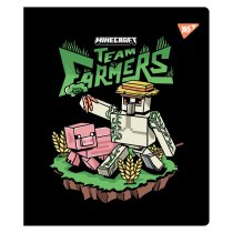 Тетрадь 12 листов, наклонная линия "Minecraft. Team"