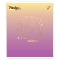 Зошит 12 аркушів, лінія "Goldstar Pusheen" Софт тач, фольга золото