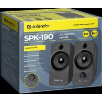Акустика Defender 2.0 SPK 190 USB 8W Black (65190)