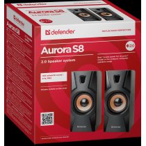 Акустика Defender Aurora S8 Black 2.0, 8 W, USB (65408)