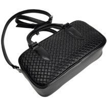 Сумка "Бріджит" К-219-Ч натуральна шкіра чорна венето