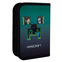 Пенал жесткий YES одинарный с двумя клапанами HP-04 Minecraft Icons
