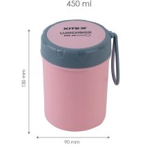 Ланчбокс круглий 450 мл, рожевий