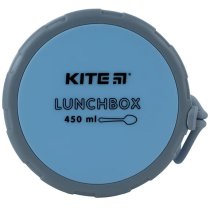 Ланчбокс круглий 450 мл, блакитний