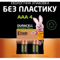 Акумулятор DURACELL HR03 (AAA) 750mAh 4шт. в упаковці