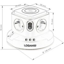 Удлинитель з USB 4 розетки 2 м, 3х1,5мм2 LOGAN WS4-2
