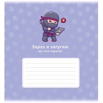 Зошит 24 аркушів, лінія, виб.УФ-лак, асорті