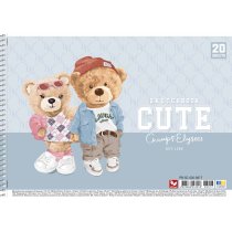 Альбом для малювання, спiраль, 20арк., 120г/м2, глiтер, Школярик