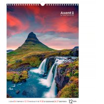 Календарь настольный А3 2026 р., Waterfalls
