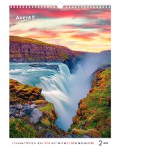 Календарь настольный А3 2026 р., Waterfalls