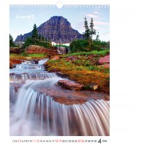 Календарь настольный А3 2026 р., Waterfalls