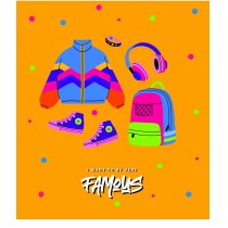 Зошит 60 аркушів, клітинка, флуор. фар + софт тач