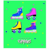 Зошит 60 аркушів, клітинка, флуор. фар + софт тач