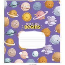 Тетрадь 12 листов, линия, виб.УФ-лак, ассорти Genius