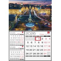 Календар квартальний настінний "3 в 1" на 1 пружину 2026 (Київ асорті)