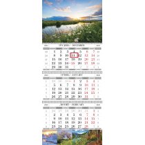 Календарь квартальный настенный на 3 пружины (Природа асорти)