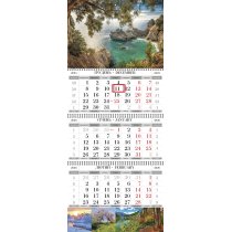 Календарь квартальный настенный на 3 пружины (Природа асорти)