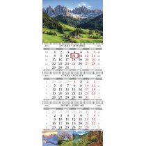 Календарь квартальный настенный на 3 пружины (Природа асорти)