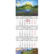 Календарь квартальный настенный на 3 пружины (Природа асорти)