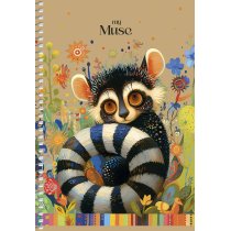 Тетрадь для записей, спираль, А5/96л., в клетку, кремовый блок, 70г/м2, крафт, ВД-лак, Student