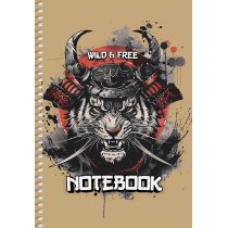 Тетрадь для записей, спираль, А5/96л., в клетку, кремовый блок, 70г/м2, крафт, ВД-лак, Student