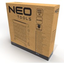 Обогреватель инфракрасный Neo Tools, 1200Вт, кварцевый нагрев. элемент, чёрный