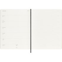 Еженедельник Moleskine, 19 х 25 см 2025-2026 большой / Черный Мягкий