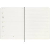 Щотижневик Moleskine, 19 х 25 см 2026 великий / Чорний М’який