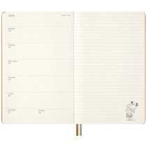Щотижневик Moleskine, 13 х 21 см 2026 Peanuts середній / Помаранчевий