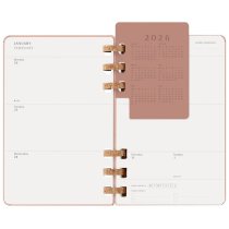 Щотижневик Moleskine, 13 х 21 см 2026 Spiral середній / Мигдальний