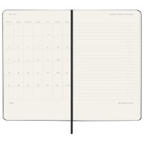 Щотижневик Moleskine, 19 х 25 см 2026 PRO Вертикальний середній / Чорний
