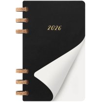 Щотижневик Moleskine, 13 х 21 см 2026 Spiral середній / Чорний м’який
