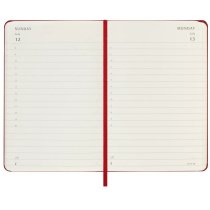 Дневник Moleskine 2026, 9 х 14 см карманный / Красный