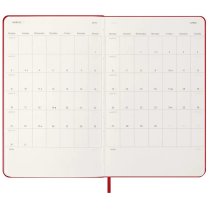 Щоденник Moleskine 2026, 13 х 21 см середній / Червоний