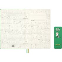 Щоденник Moleskine, 13 х 21 см  2026 Peanuts середній / Зелений