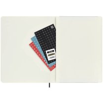 Ежемесячник Moleskine, 19 х 25 см 2026 большой / Черный Мягкий