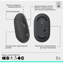 Миша Logitech POP with emoji Graphite (L910-007412)