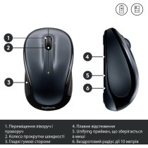 Миша комп'ютерна Logitech M325s Wireless Dark Silver (910-006812)